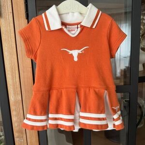 UT Longhorns Texas cheerleader polo dress baby girl Austin university of pique